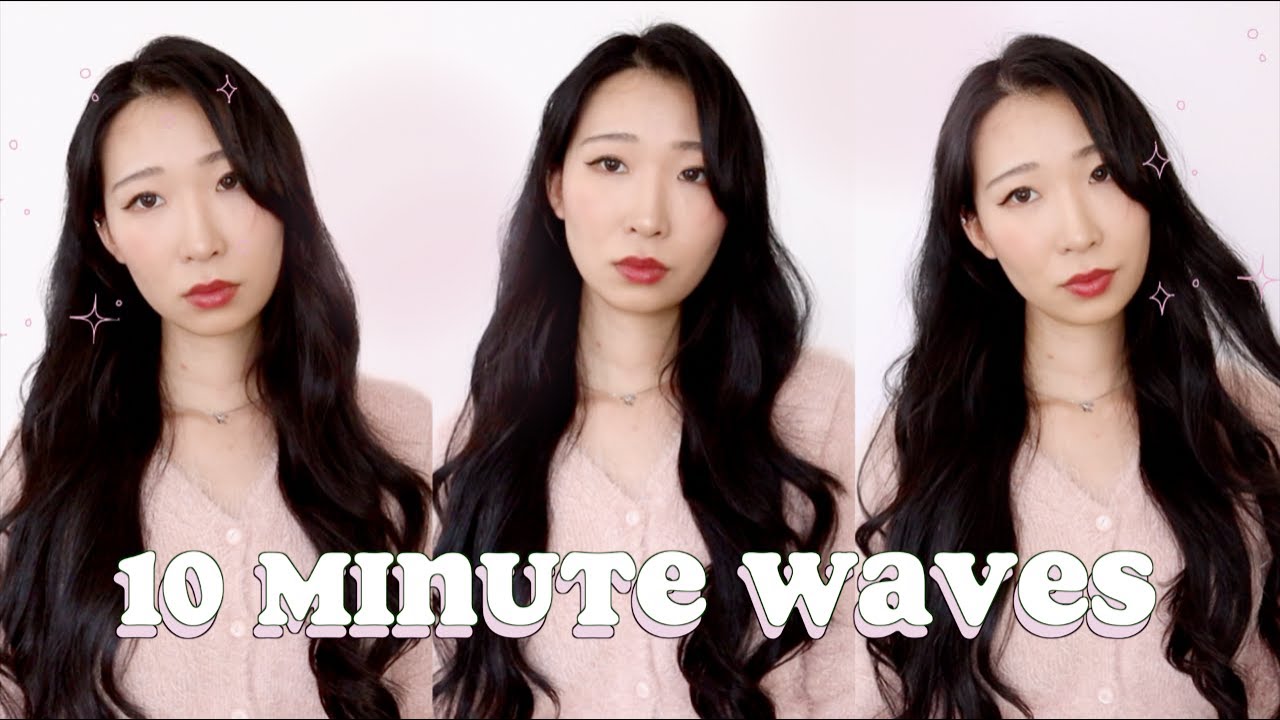 korean 'goddess waves' hair tutorial ✨ | how to curl hair with a curling iron | vodana 36mm curler 💜