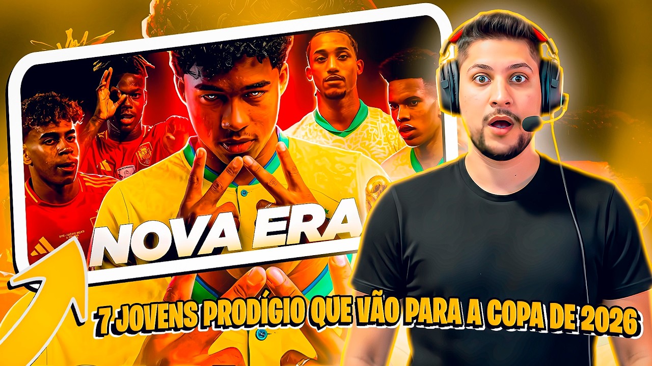 Os 7 jovens PRODÍGIO que vão para o MUNDO na copa de 2026 | ALAN MALA REAGE |