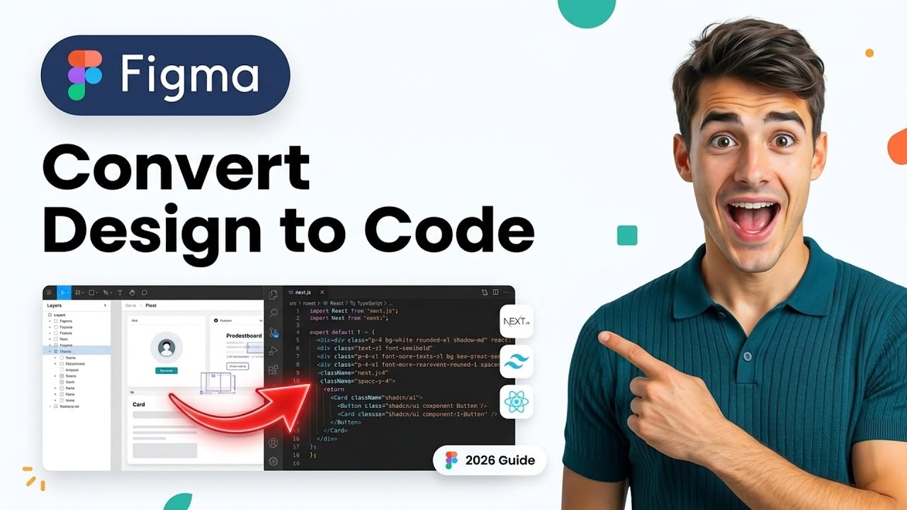 How To Turn Figma Designs Into Code With Next.js, Tailwind Css, Shadcn (Easiest Way) (2026 Guide)