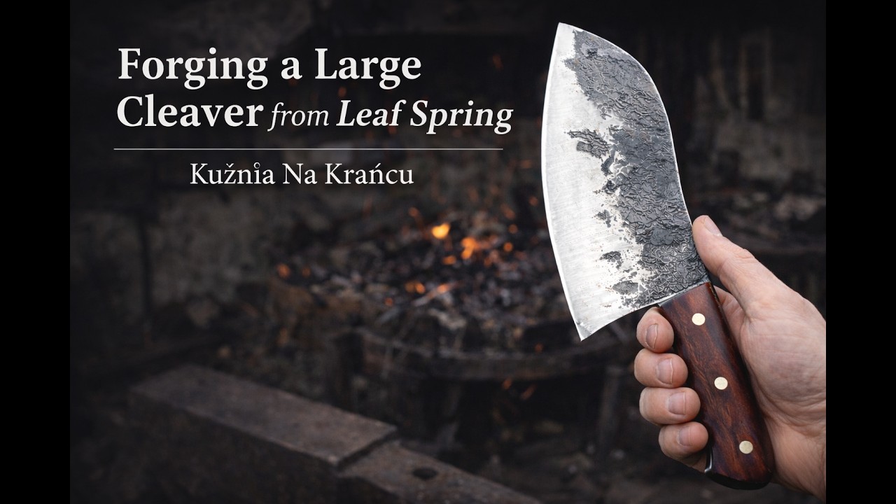 Forging a Large Cleaver from Leaf Spring Kuźnia Na Krańcu