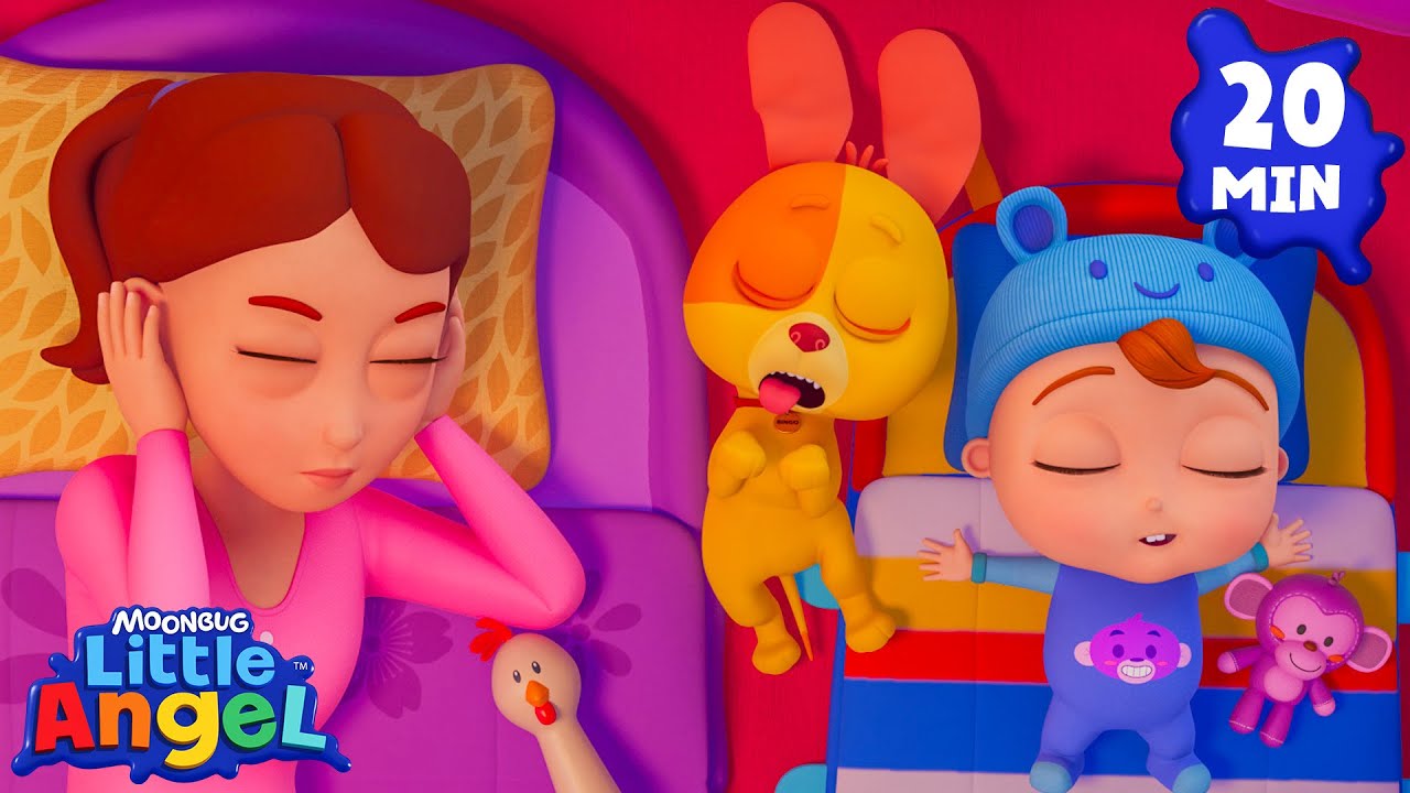Camping Isn't For Everyone 🏕️ Ten In The Bed 💤 Little Angel Nursery Rhymes | Bingo and Baby John