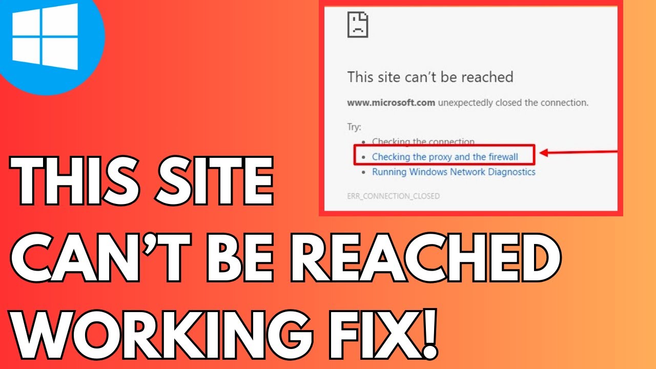 This site can&rsquo;t be reached checking the proxy and the firewall 2024 Guide