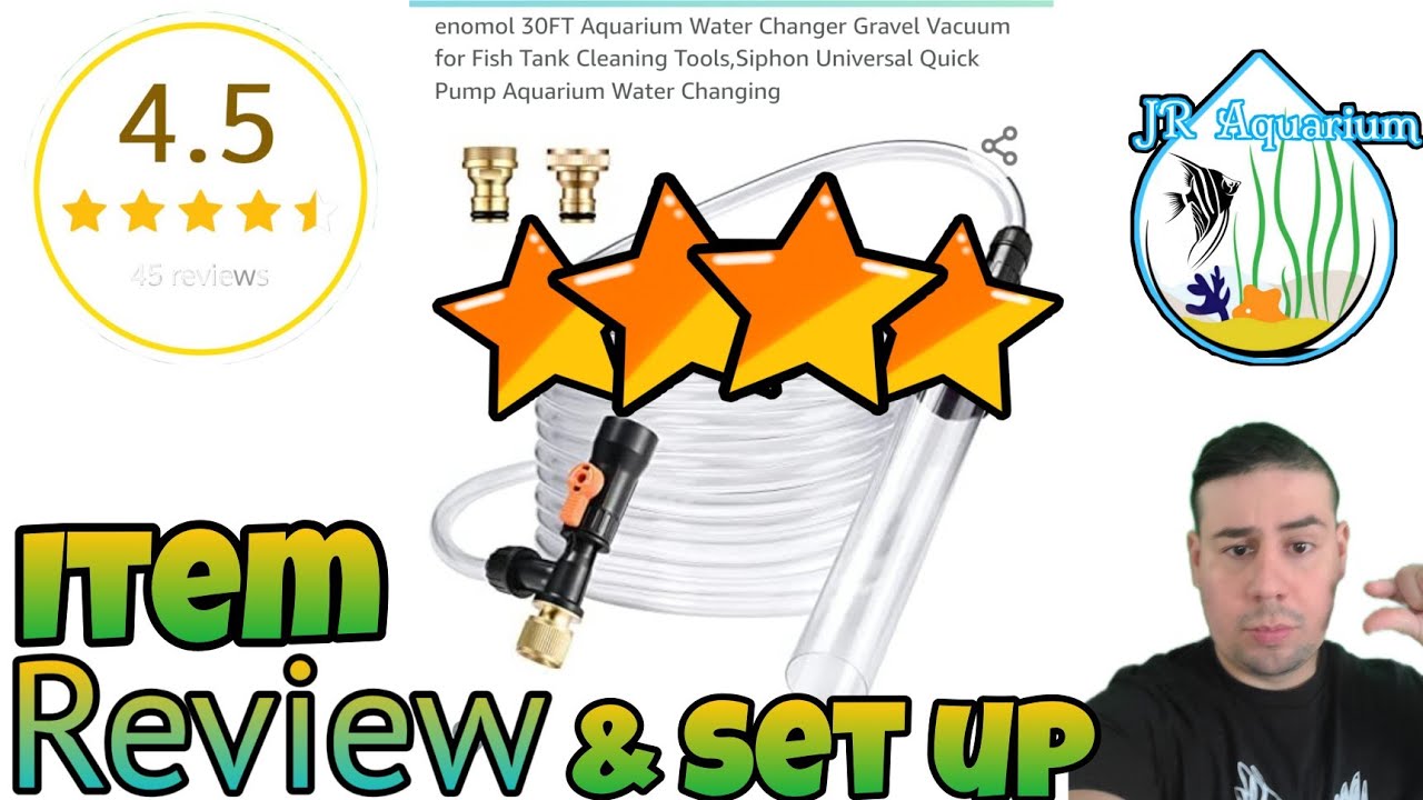 Review & tutorial⭐️⭐️⭐️⭐️⭐️ Enomol 30/50FT Aquarium Water Changer Gravel Vacum Fish Tank Cleaning!