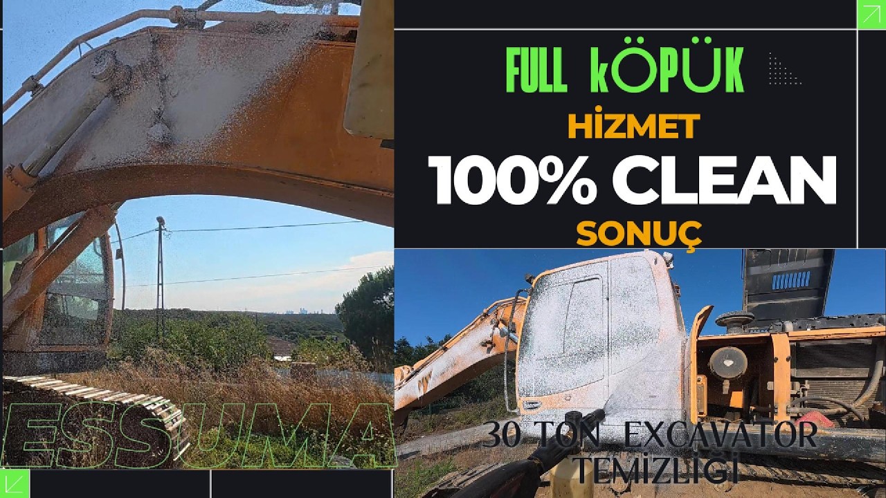30 Tonluk Ekskavatör Kabin ve Dış Temizliği | Oddly Satisfying Construction Equipment Cleaning
