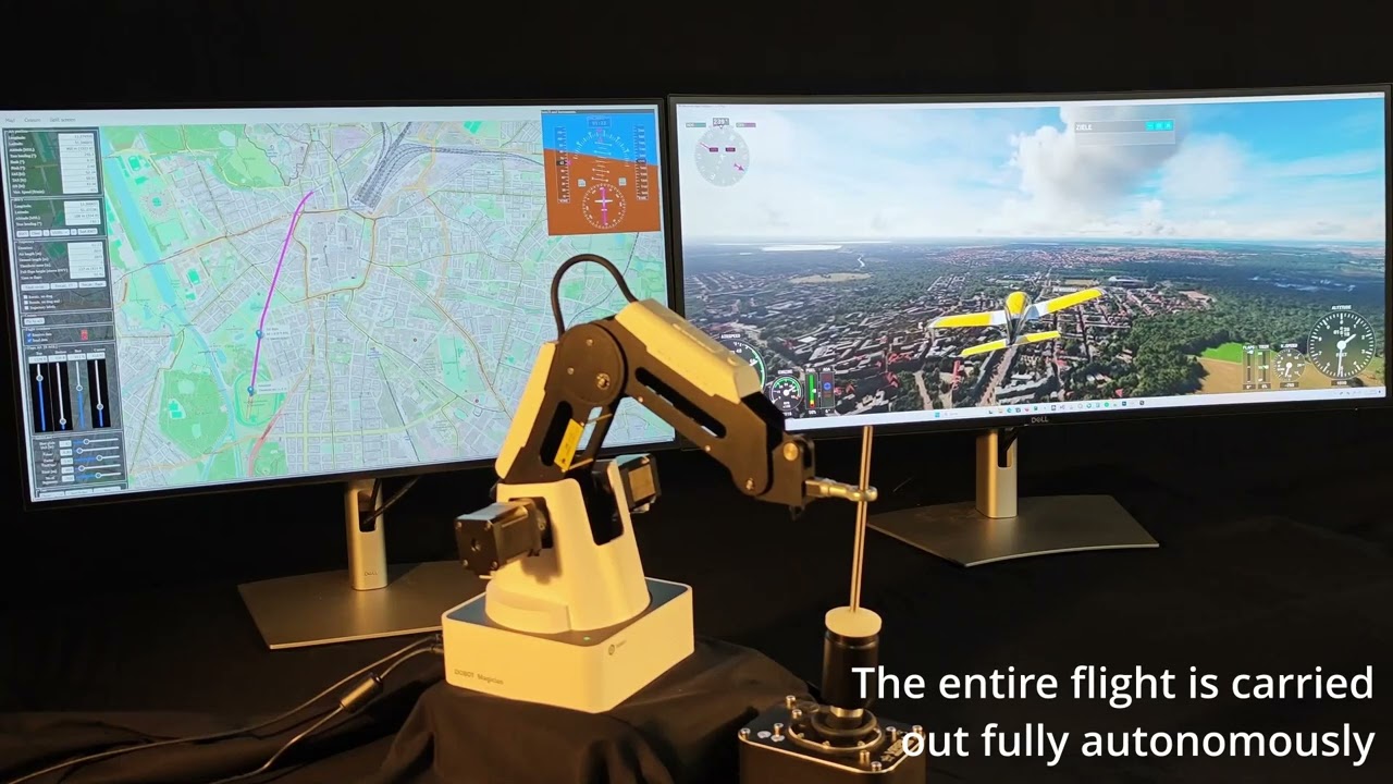 Engine failure over the city of Leipzig recovered by Safe2Land controlled robot