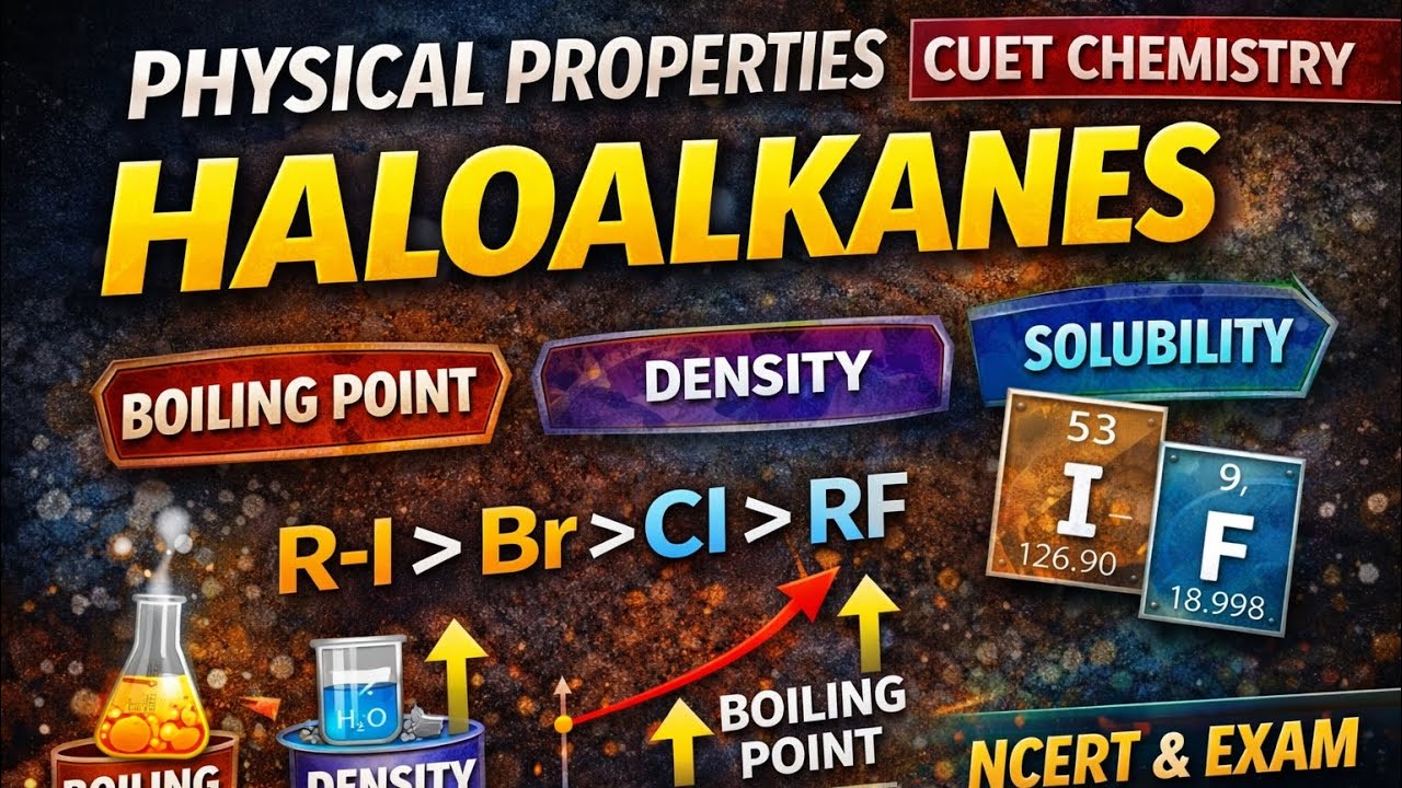 Physical Properties of Haloalkanes Explained | CUET Chemistry 2026 Preparation #cuet2026