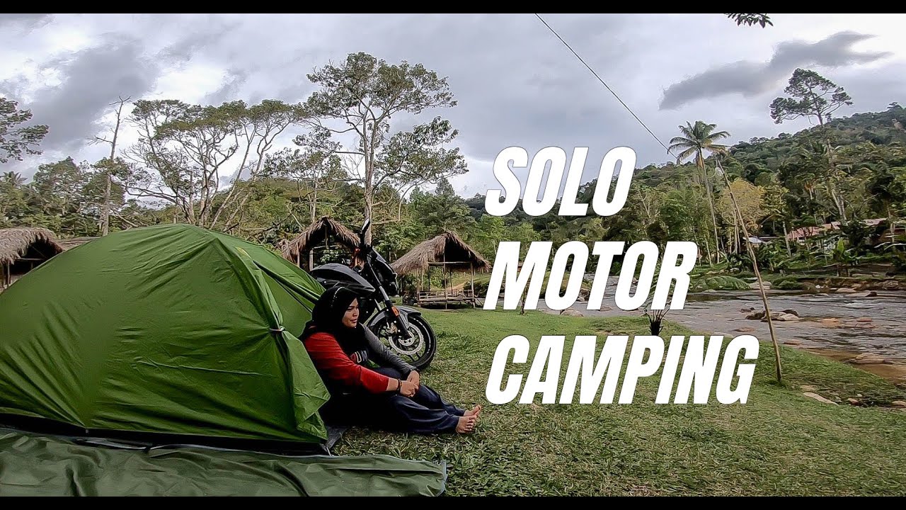 Solo Lady Motor Camping | Diserbu anak-anak Kampung Gepeh Hulu Kuala Mu | Camping Malaysia