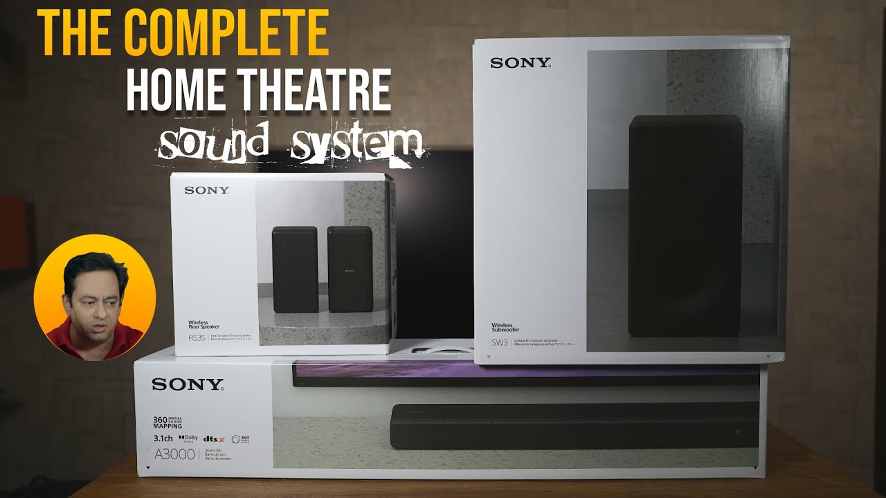 Perfect Home Theater System - Sony HT-A3000 sound bar with Subwoofer SA-SW3 & Rear Speaker SA-RS3S
