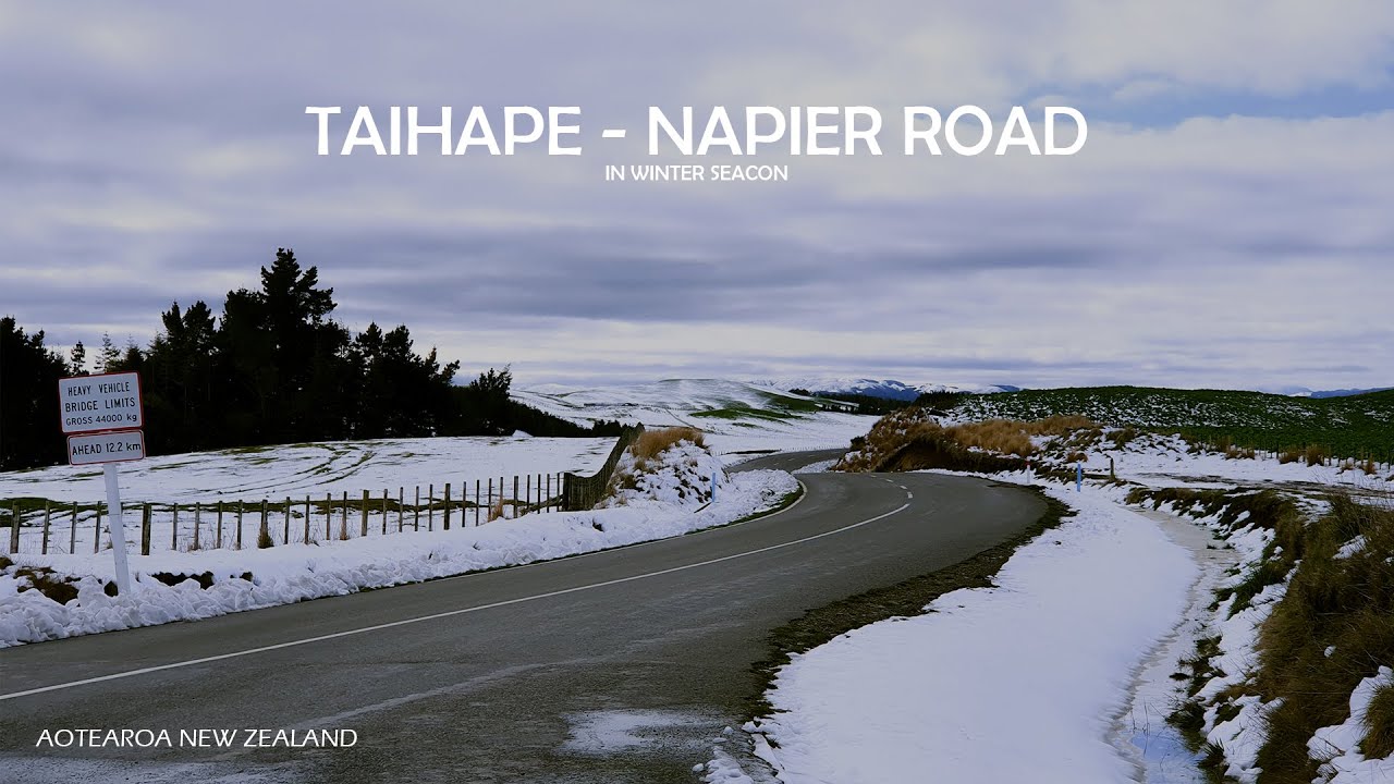 Taihape Napier Road, New Zealand in Winter Season