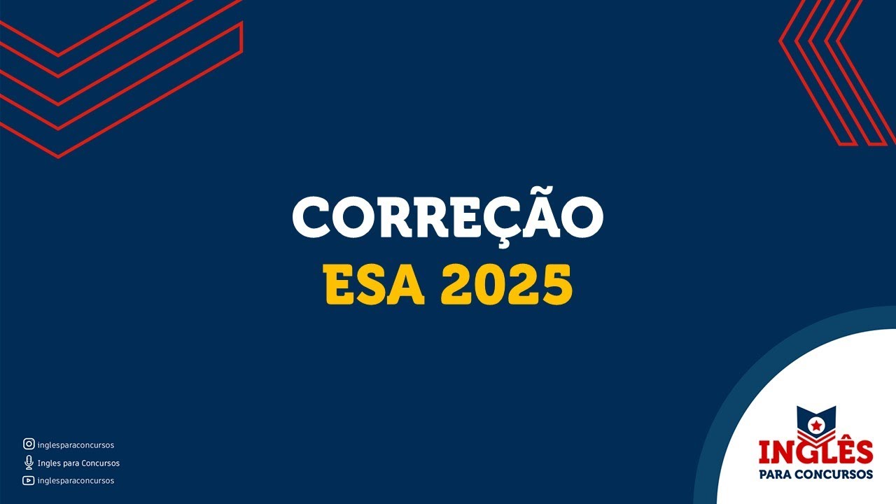 CORREÇÃO ESA 2025 | INGLÊS
