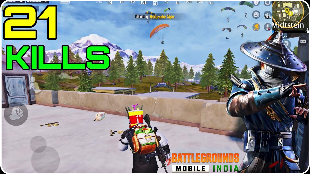 21 KILLS BGMI SOLO VS SQUAD RUSH GAMEPLAY on IPAD FULL RUSH GAMEPLAY 