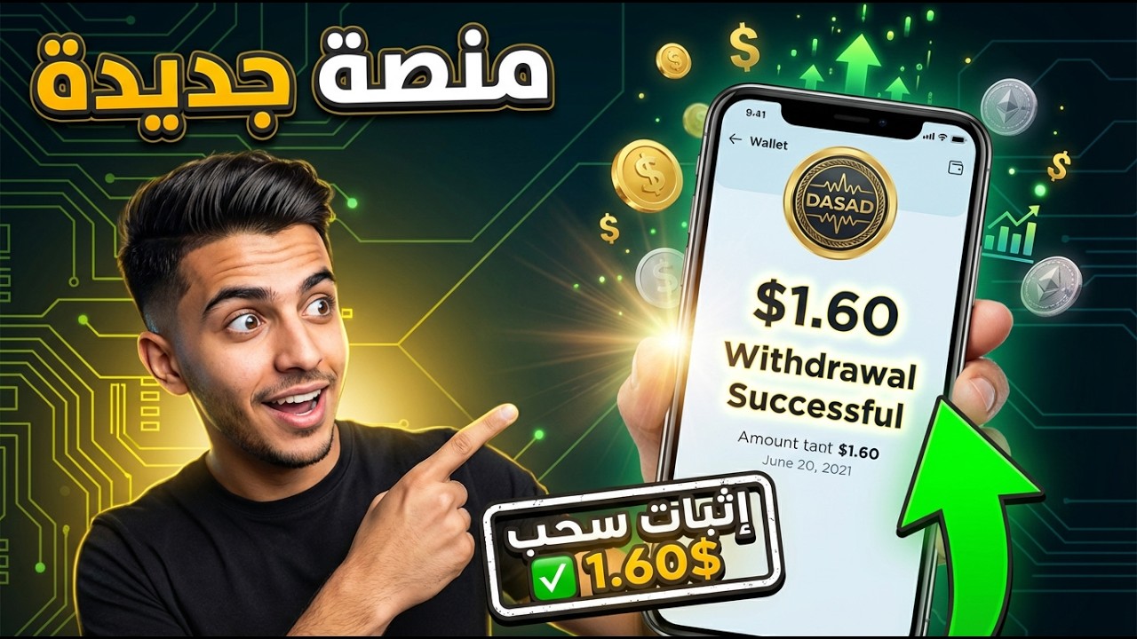 شرح ومراجعة لمنصة ربح جديدة لربح 1.60$ يوميا من خلال موقع DASAD | اثبات سحب #الربح_من_الانترنت
