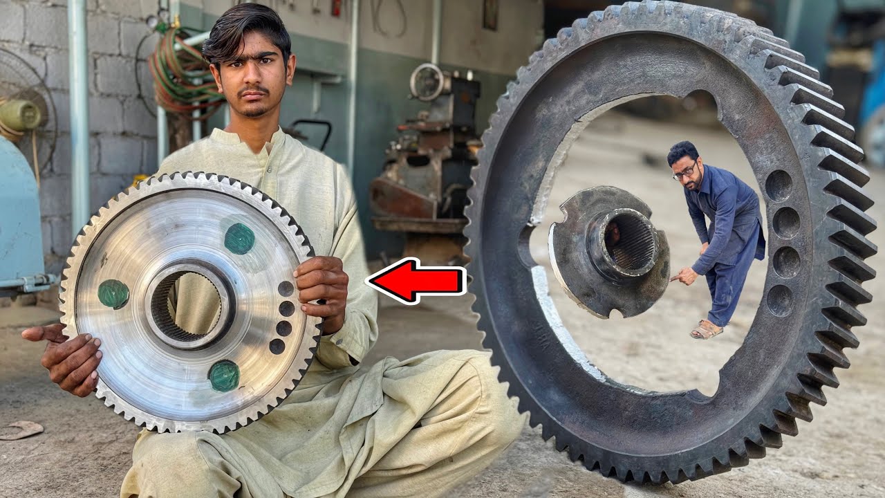It was unbelievable that Gear broke like this while crashing the stone, I skillfully repaired