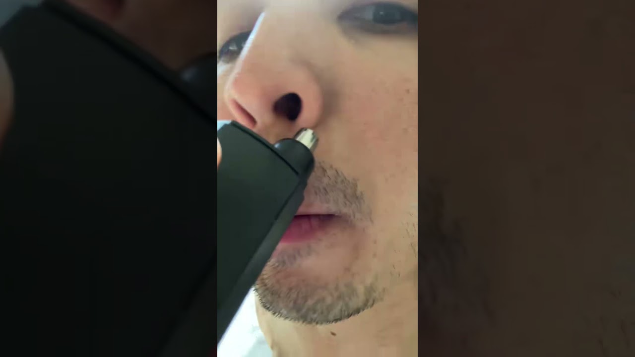 Effortless Nose Hair Trimming with a Sleek Electric Tool #nosehair #trimmer