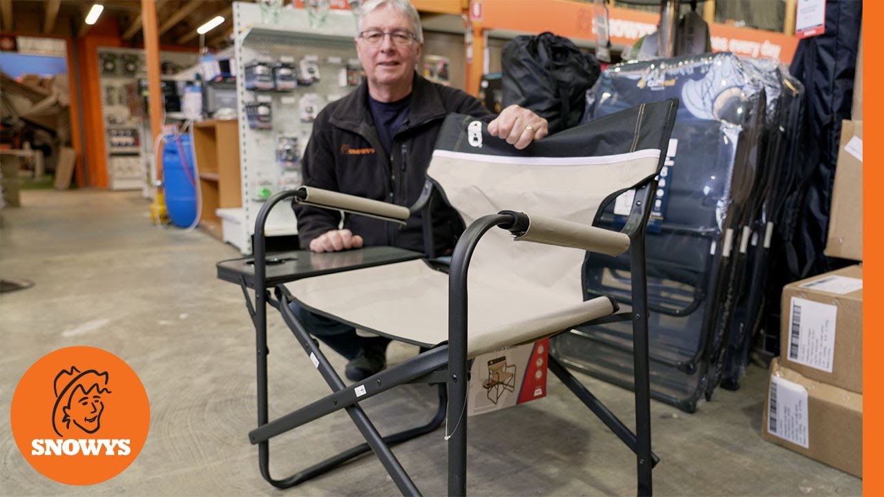Coleman Steel Directors Chair + Side Table