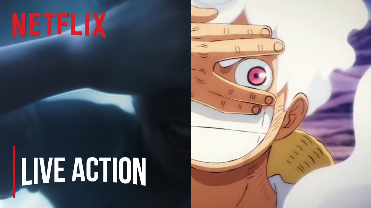 LUFFY GEAR 5 TRANSFORMATION  (Live Action VS Anime)