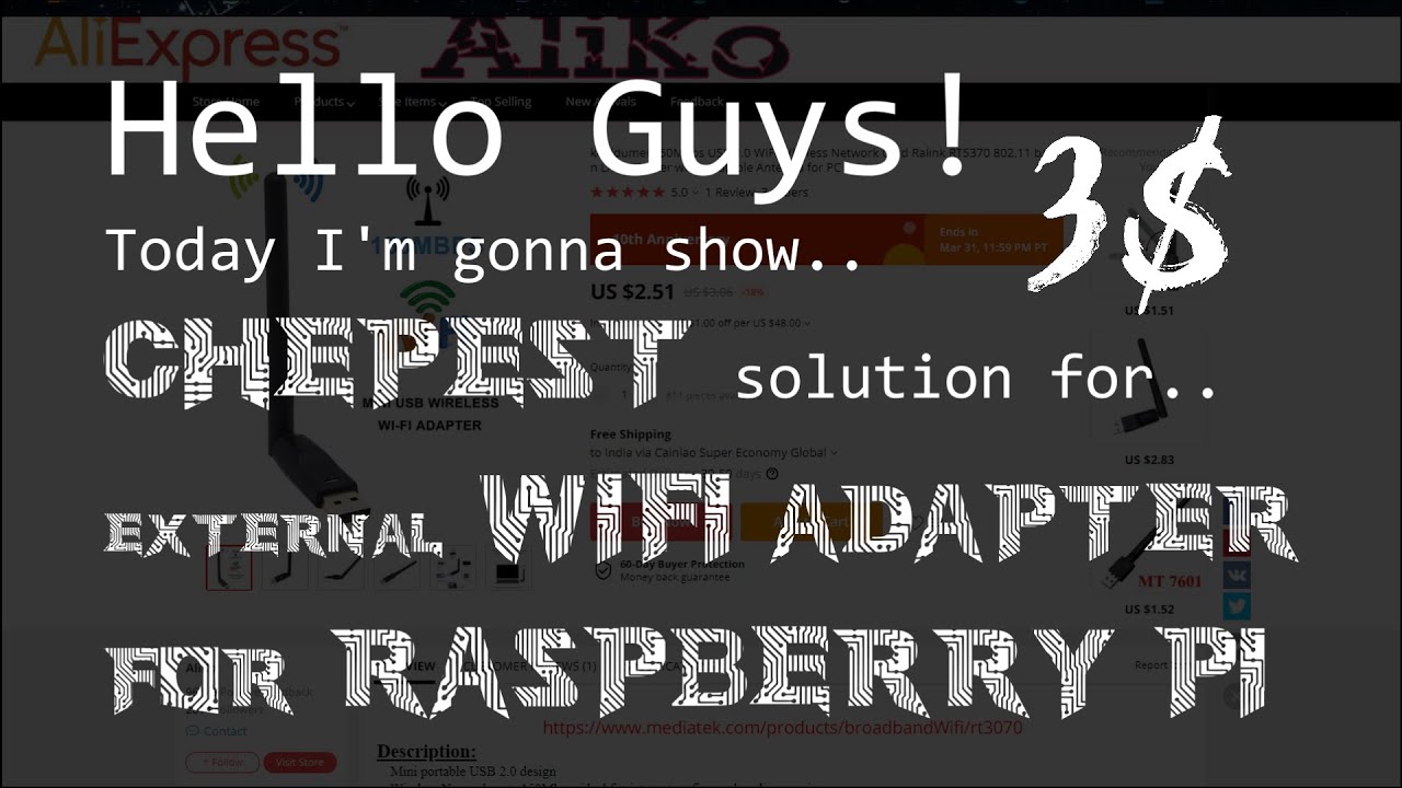 Cheapest Wifi Adapter for Raspberry pi,Kali linux,Ubuntu(3$ only)||external wifi adapter