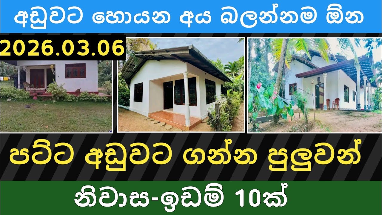 පට්ට අඩුවට නිවාස ඉඩම් 10ක් | Aduwata idam gewal | House for sale | Land sale | Ikman selling 