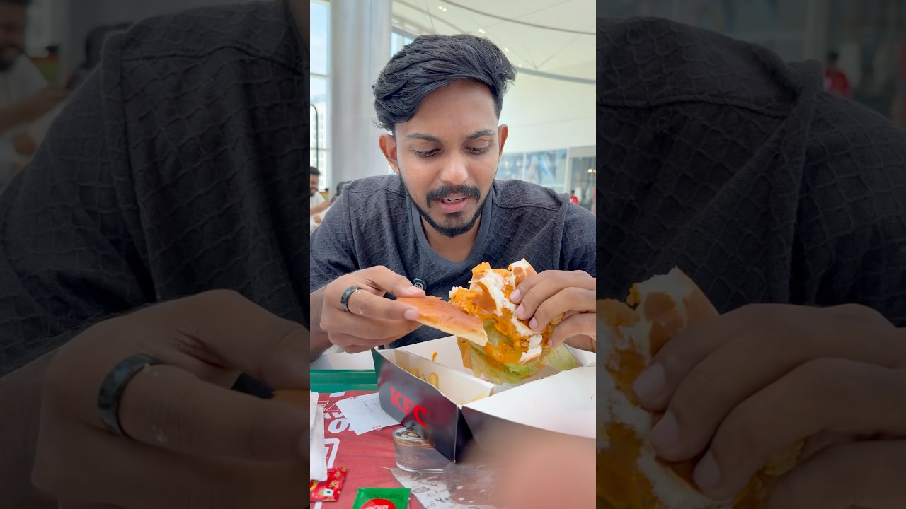 Что случилось со мной, когда я съел бургер из KFC 🥲 | #тренд #еда #малаялам