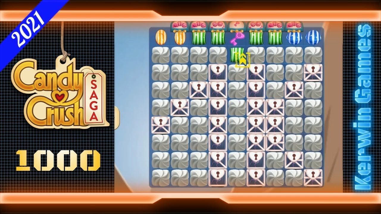 Candy Crush Saga Level 1000 - No Boosters - 37 moves (2021)