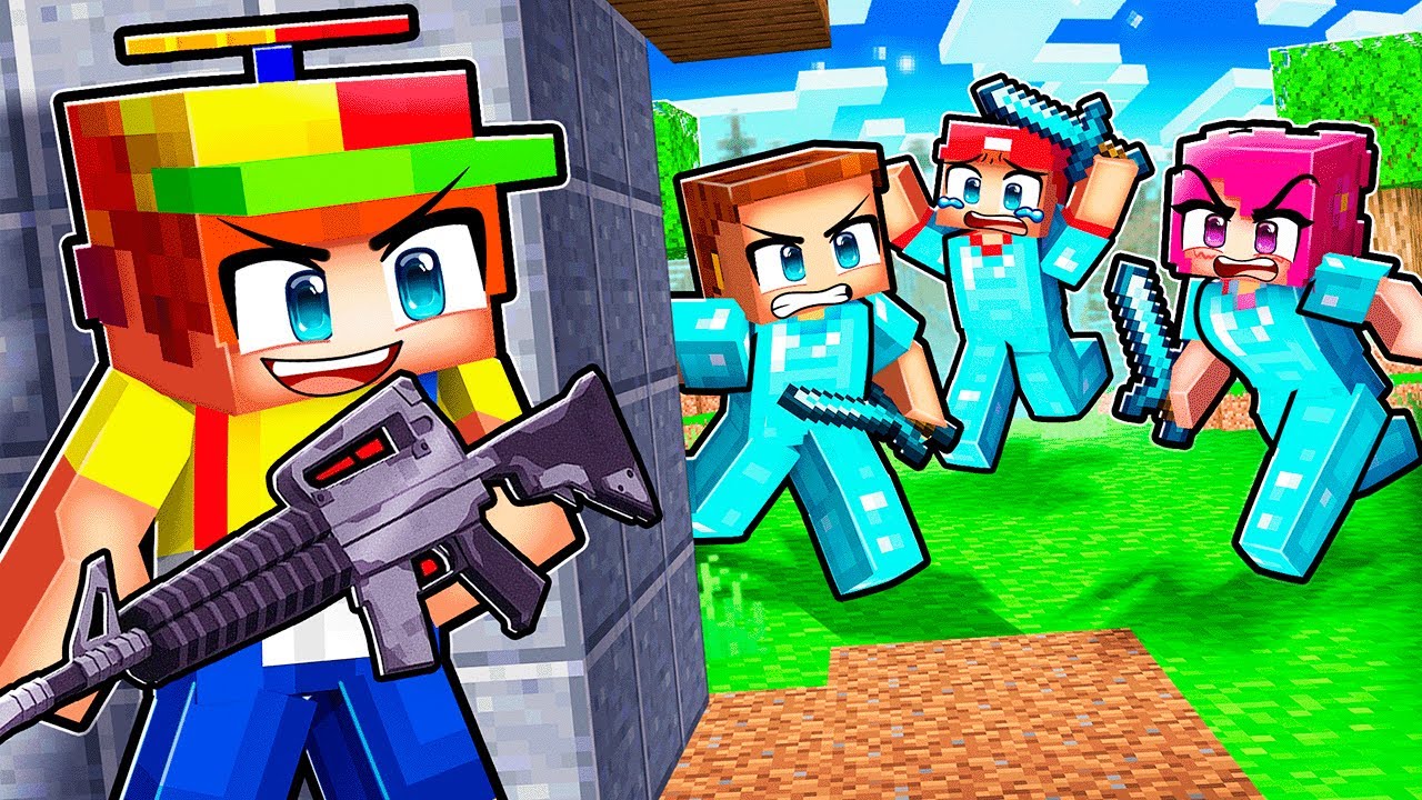 Я тайно использовал ОРУЖИЕ в скоростном прохождении Minecraft…