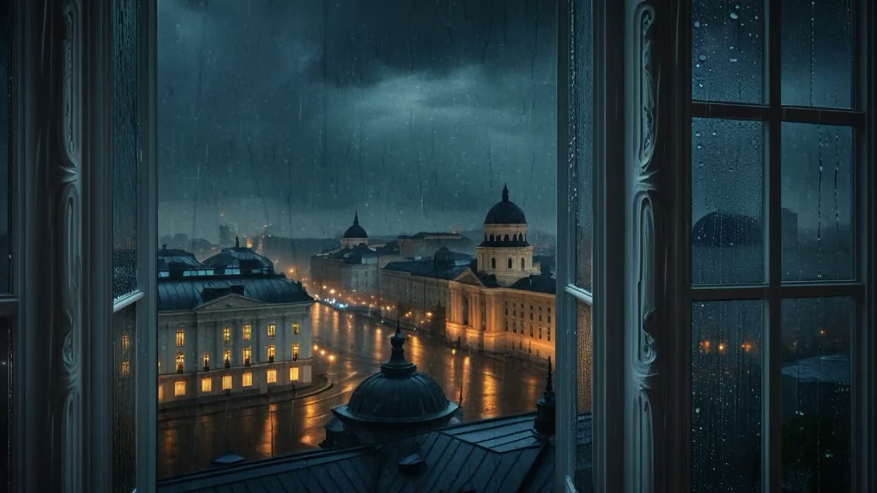 Fall Asleep Faster with Window Rain 🌙 ASMR Thunder Rain Sounds for Deep Sleep & Calm Focus