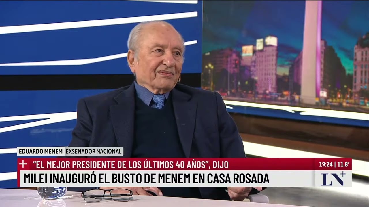 La palabra de Eduardo Menem tras el homenaje de Milei a Carlos Menem: 