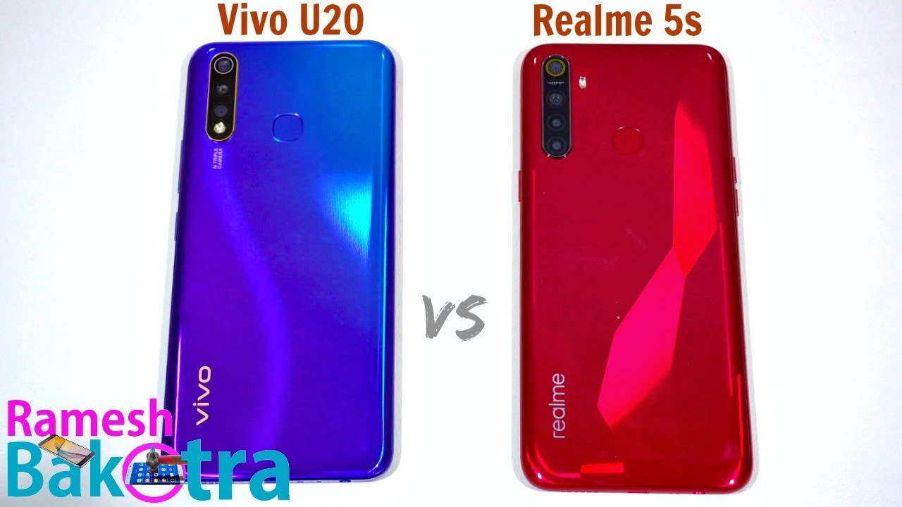 Vivo U20 vs Realme 5s SpeedTest and Camera Comparison