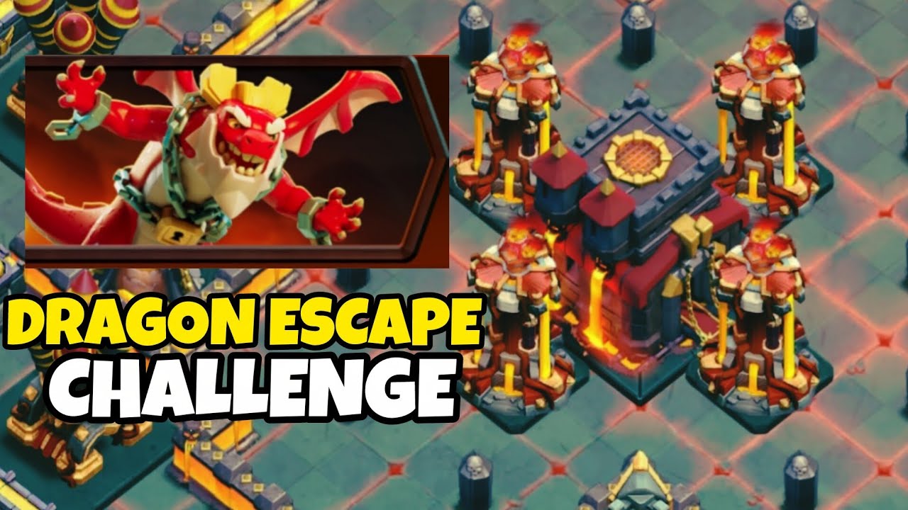 EASY 3 STAR ON DRAGON ESCAPE CHALLENGE LEVEL 1-4🔥🔥|CLASH OF CLANS|