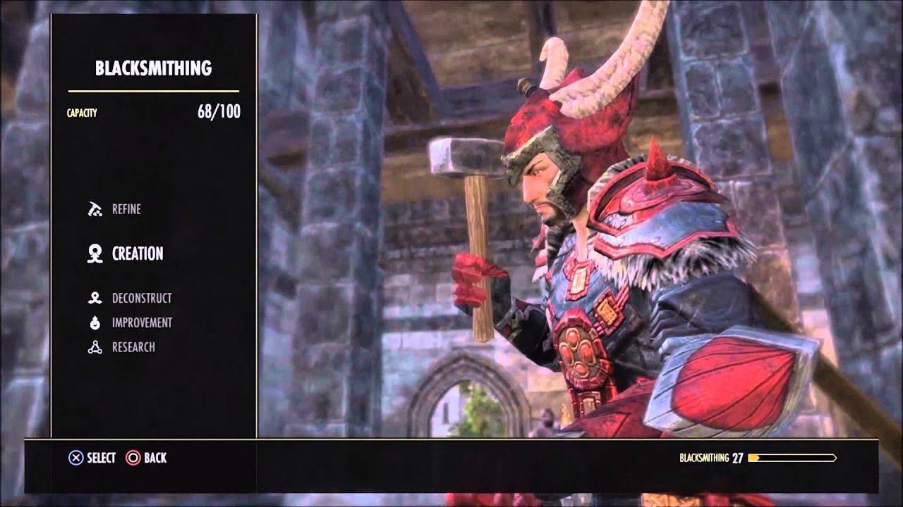 Level up crafting fast Elder scrolls (Blacksmith) (Woodworking)