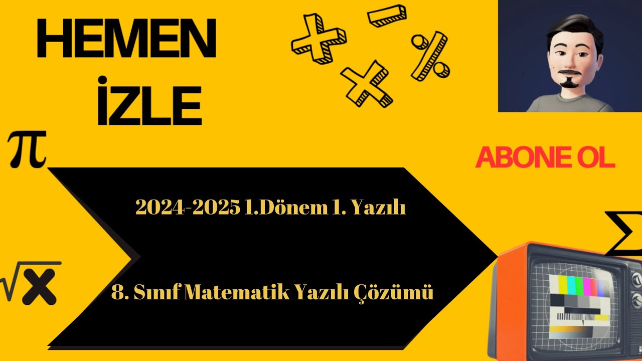 8. Sınıf Matematik 1.Dönem 1. Yazılı Soruları Çözümü #lgsmatematik