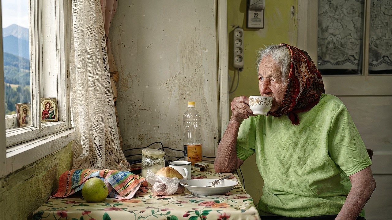 91 Year-Old Grandmother Living Alone In A Mountain Village Forgotten By The World