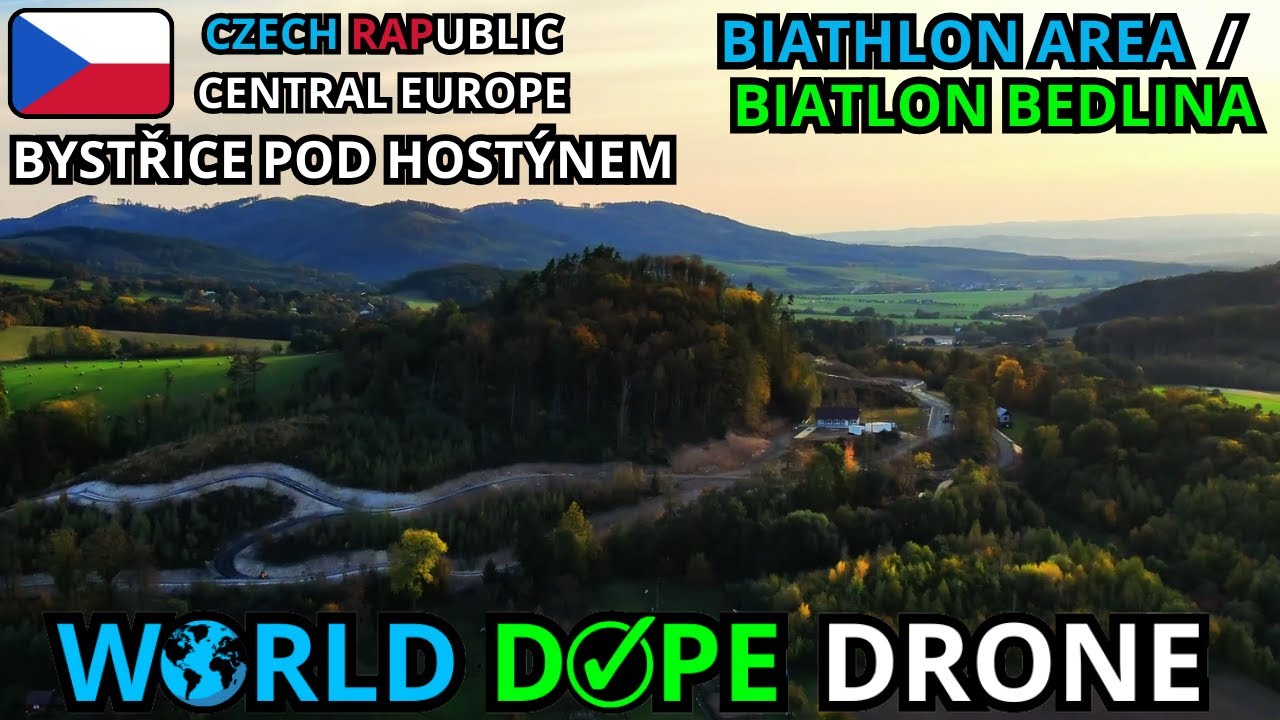 🚁 Dron Bystřice pod Hostýnem - Biatlon Bedlina 🎯| Drone Adventure at Biathlon Bedlina Czech Republic