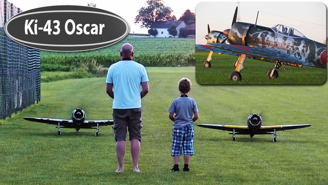 2 x Warbird, RC scale Ki-43 Oscar japanese fighter, Hangar 9, Saito FG90 / FG60 R3, airplane HAN4720