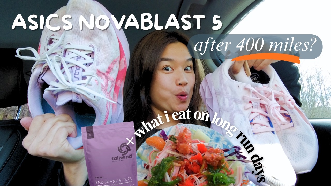 ASICS Novablast 5 after 400 Miles Review + What I Eat on Long Run Days!
