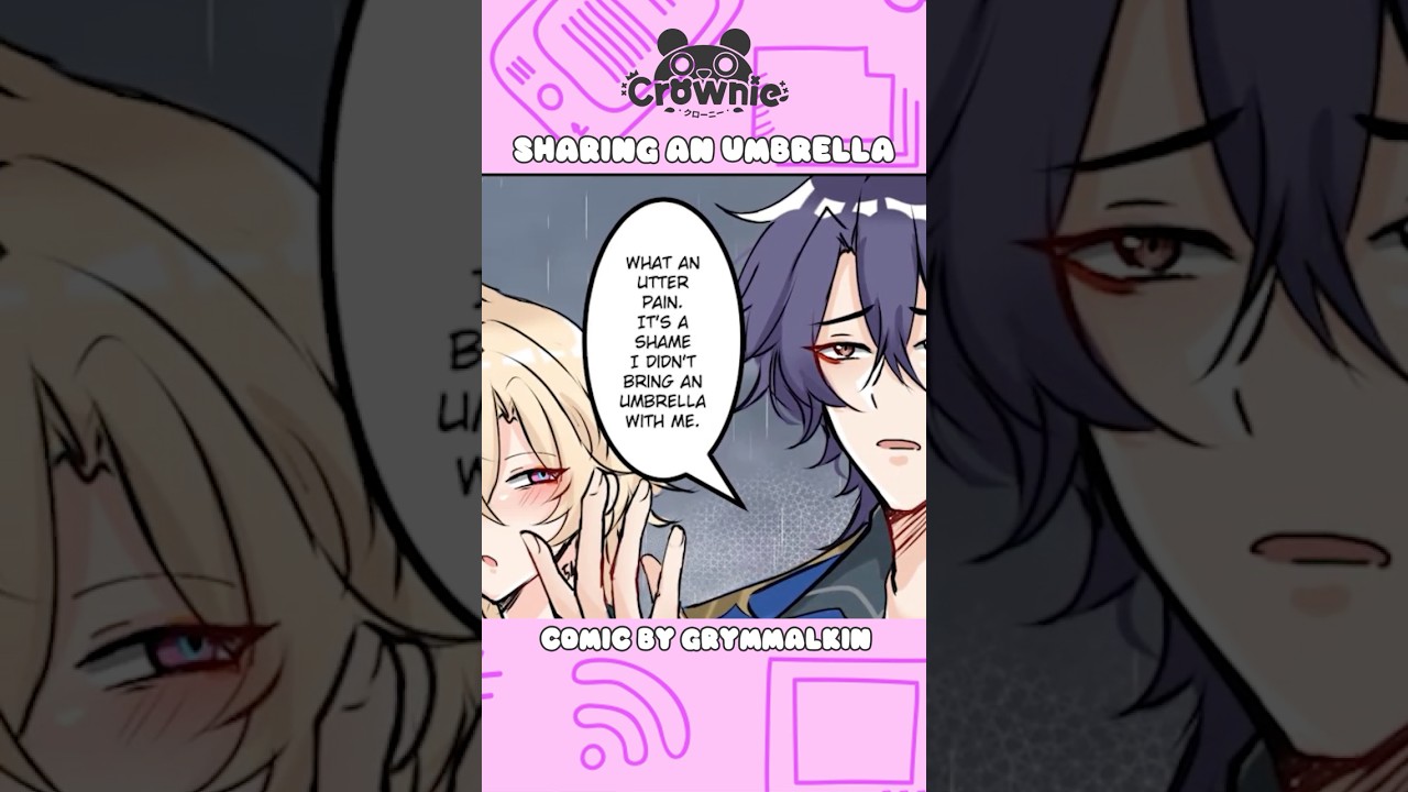 Cute Umbrella Sharing - Aventurine X Ratio | Comic by grymmalkin #bl #honkaistarrail
