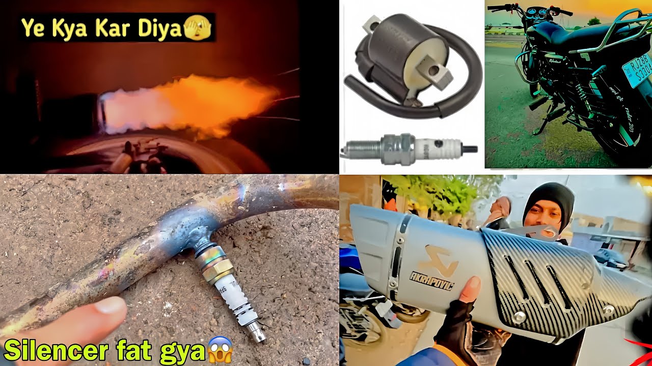 splendor me patake kaise lagaye 🔥| | spark plug in exhaust 2025 ￼me  🛠️