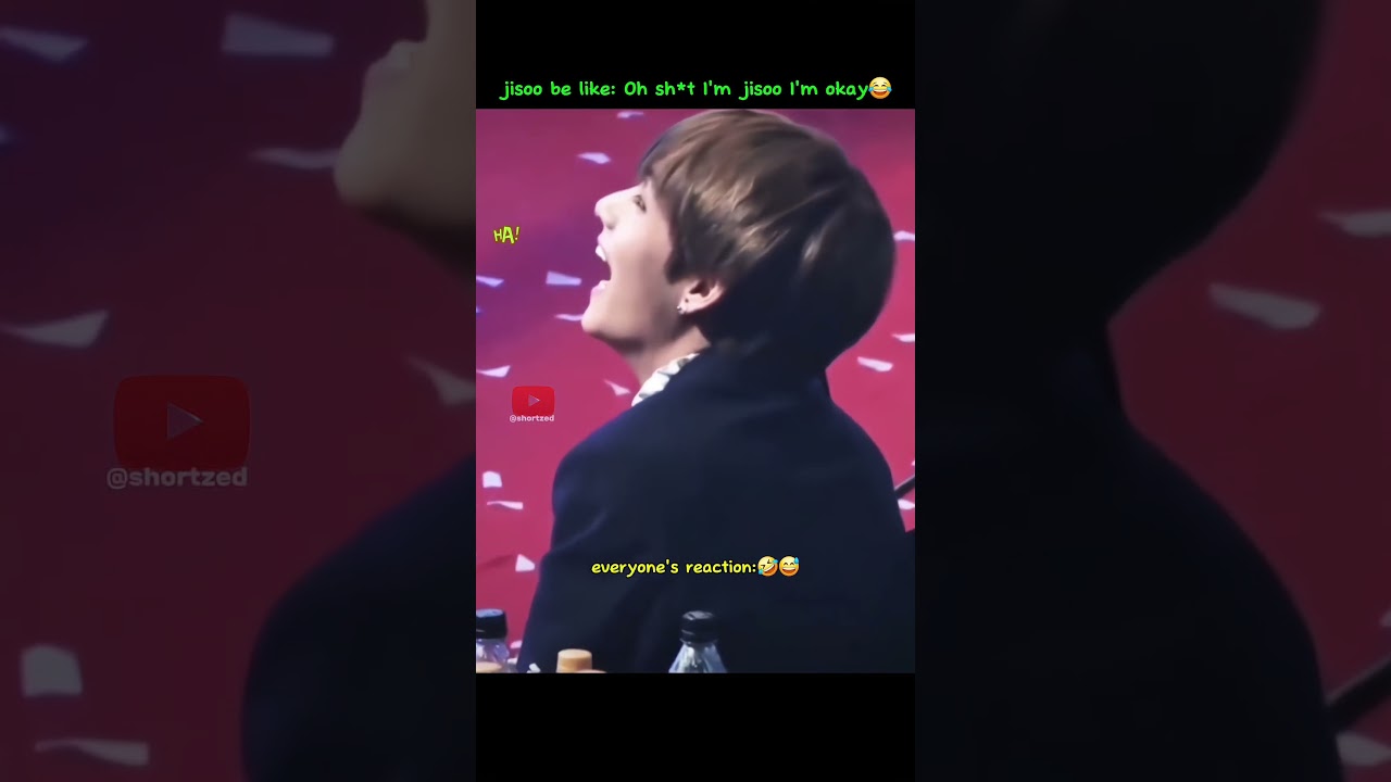 V's reaction to Jisoo's bottle balancing🤣 #jisoo #blackpink #bts #subscribe