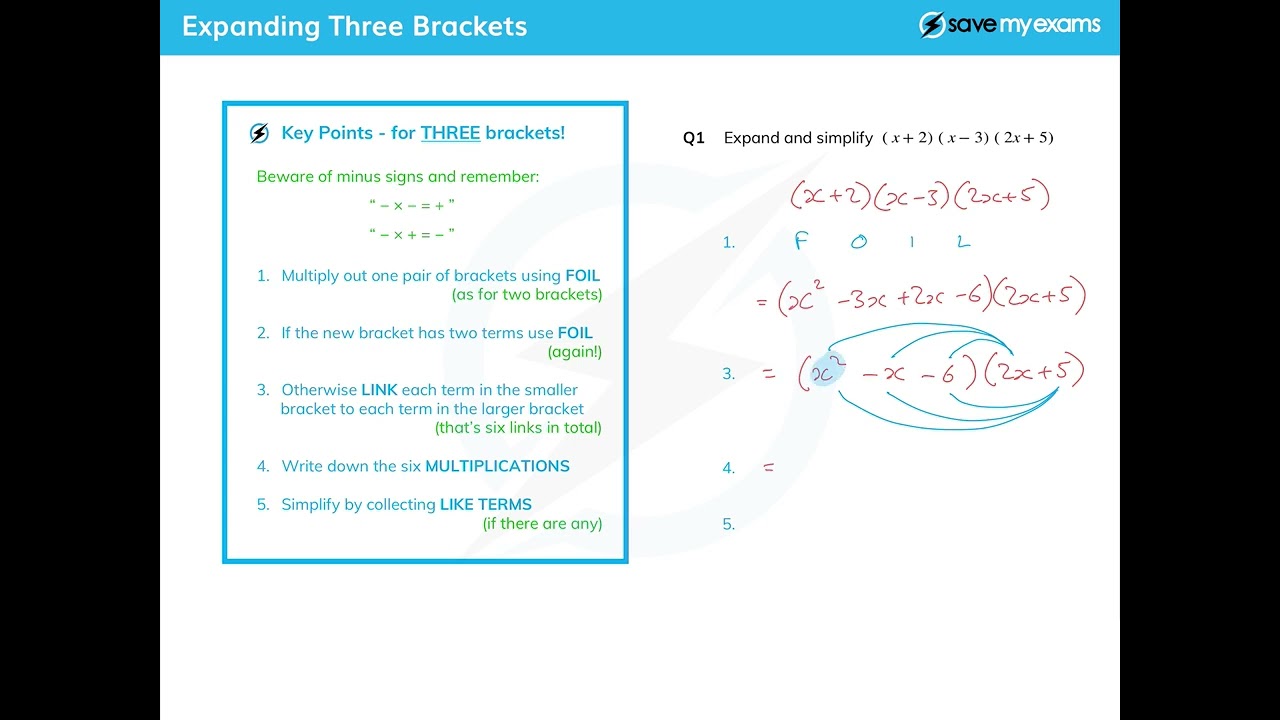 Expanding 3 Brackets / Triple Brackets (Easy Way) - GCSE & IGCSE Maths