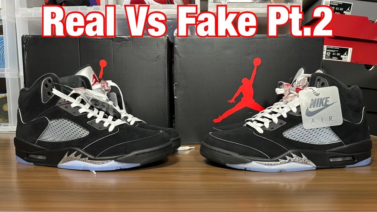 Air Jordan 5 Black Metallic Reimagined Real Vs Fake Review Pt.2