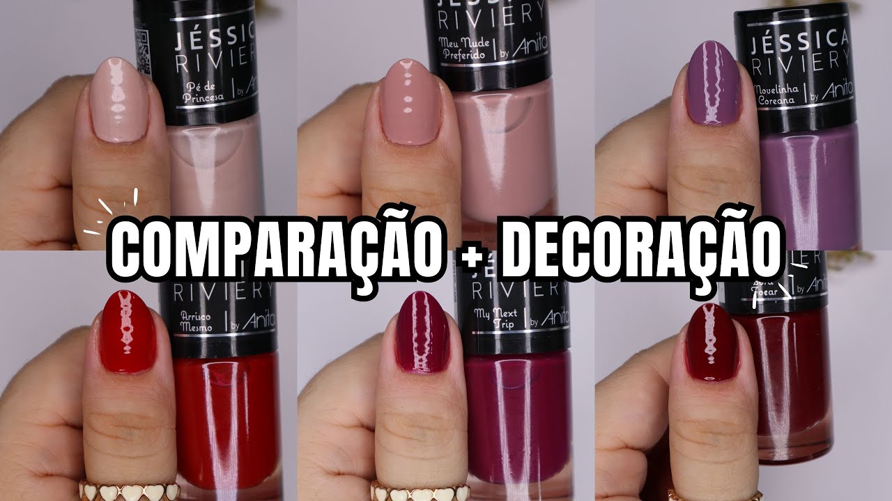 ESMALTES ANITA x JESSICA RIVIERY | Comparação | Decorações Fáceis | Resenha