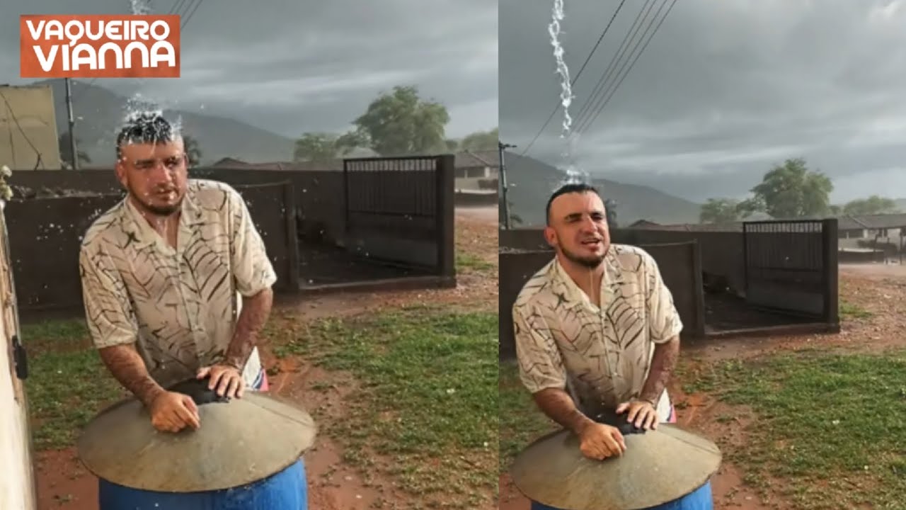 J&Uacute;NIOR VIANNA: ALEGRE POR CAUSA DA CHUVA | TOMAMDO BANHO NA BICA
