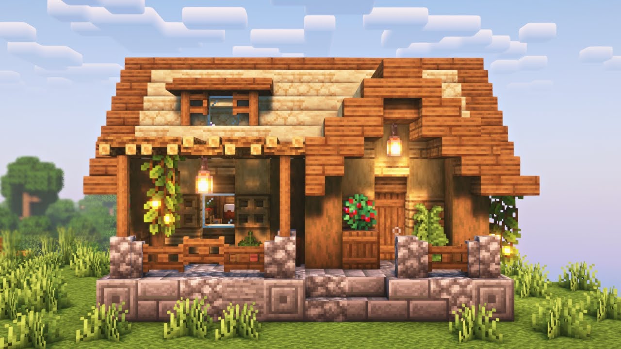 The Perfect Starter House to Start Your Minecraft World I Easy Tutorial