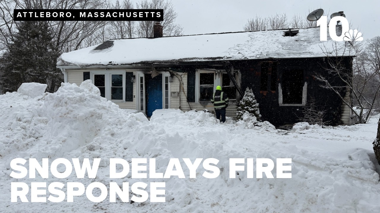 Firefighters say snowy conditions delayed response at Attleboro house fire