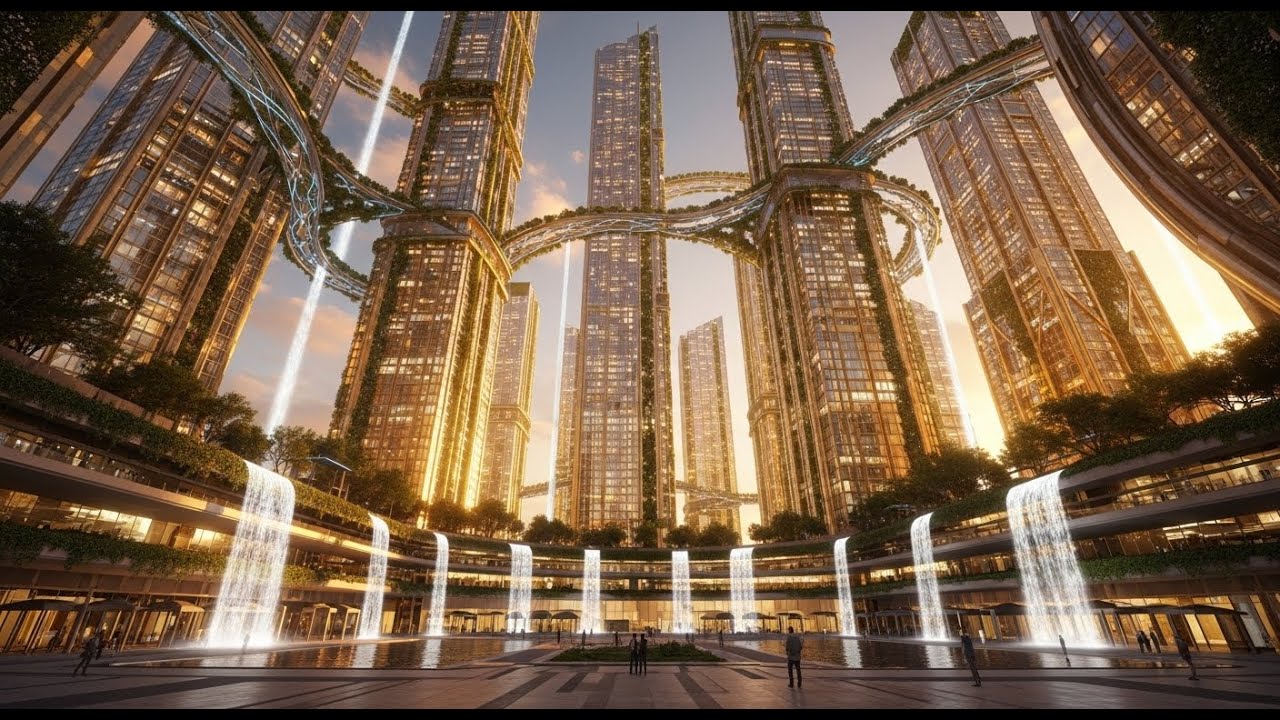THE ECO FUTURE CITY 3100 🌿 | Cinematic AI Megapolis (8K Sci-Fi)