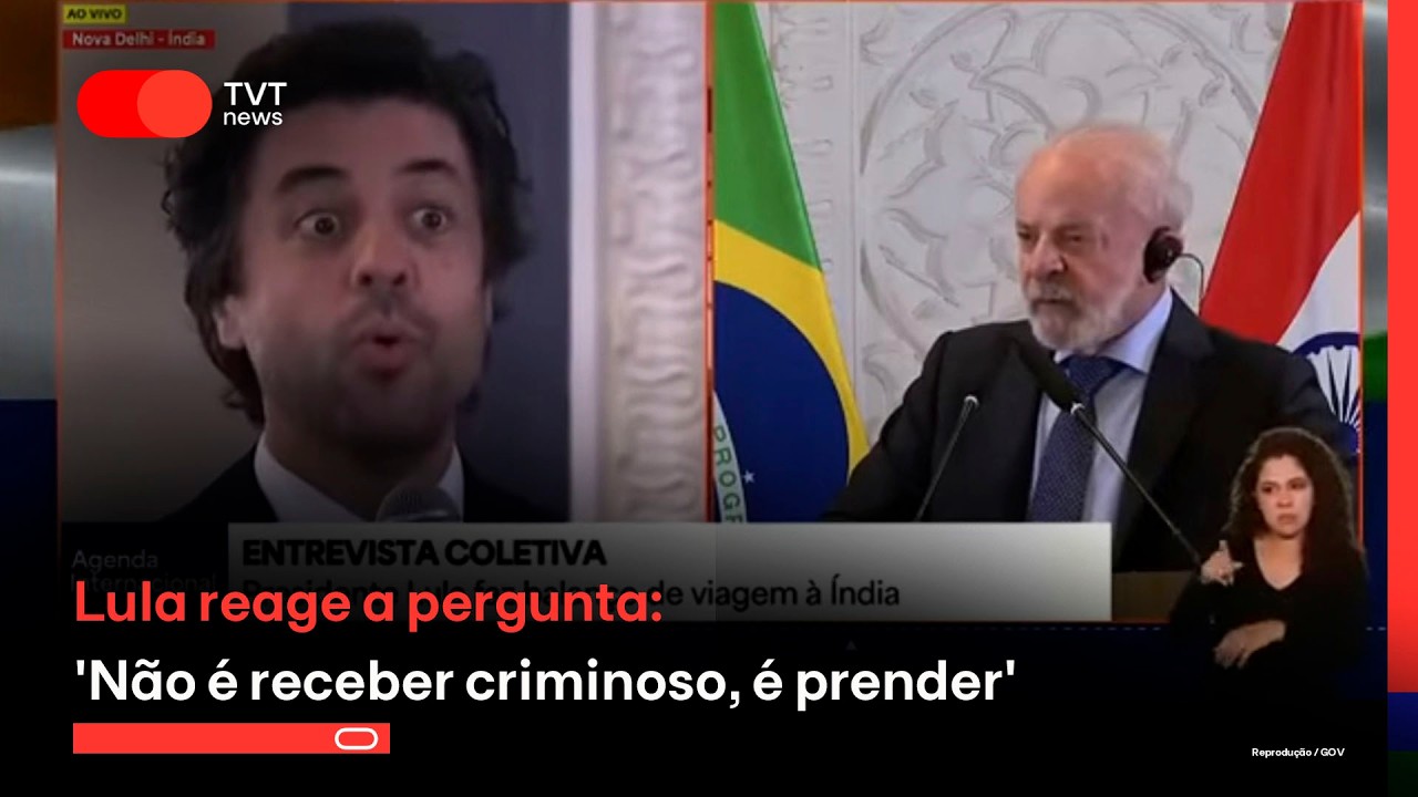 Lula reage a pergunta: 'Não é receber criminoso, é prender'