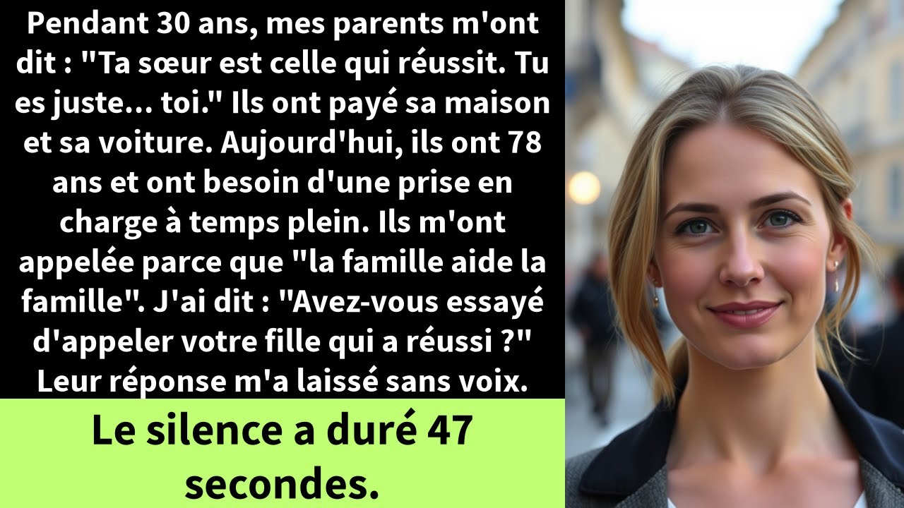 Pendant 30 ans, mes parents m'ont dit : 