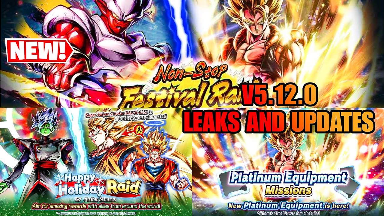New Gogeta Raid, Platinum equipment And More Events LEAK & UPDATES v5.12.0 (DRAGON BALL LEGENDS)