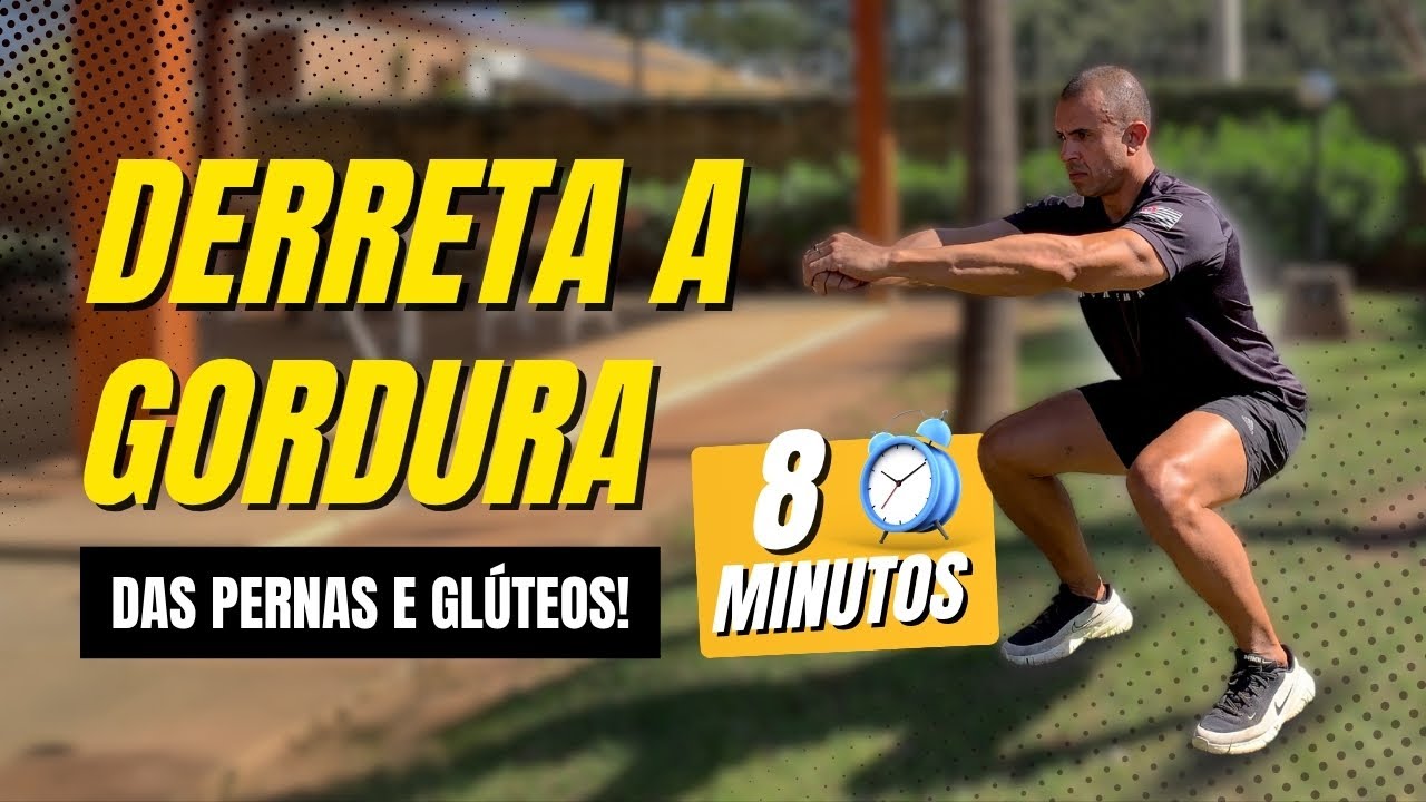 HIIT Pernas & Glúteos – 8 Min | Queime Gordura e Defina em Casa
