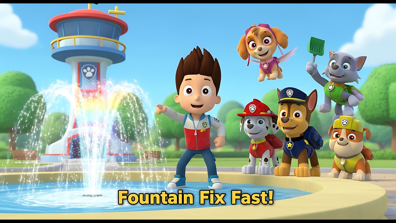 Paw Patrol Mission: Fix the Broken Park Fountain Fast!